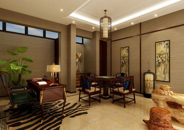 硅藻泥書房背景墻空間，享受一段靜好時光